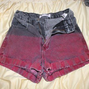 American Apparel Limited Edition grey/pink Denim HW Shorts
